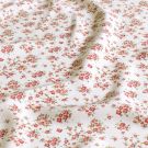 Viscose poplin flowers white