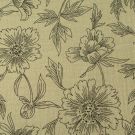 Cotton muslin flowers olive green