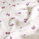 Cotton muslin butterflies offwhite