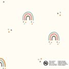 Cotton poplin rainbows offwhite