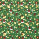 Cotton christmas ornaments green/gold