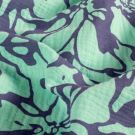 Cotton muslin abstract turquoise