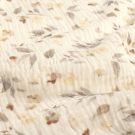 Cotton muslin digital printed flowers offwhite