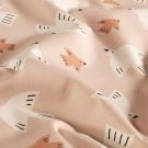 Cotton poplin birds old pink
