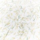 Rib jersey digital print leaves offwhite