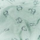 Stretch terry towelling printed crabs mint