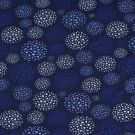Cotton jersey abstract dots with dots dark blue
