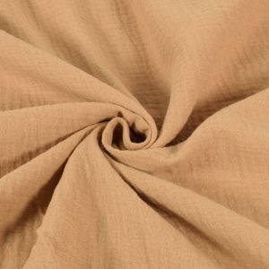 Cotton muslin solid camel