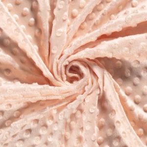 Minky fleece dots salmon