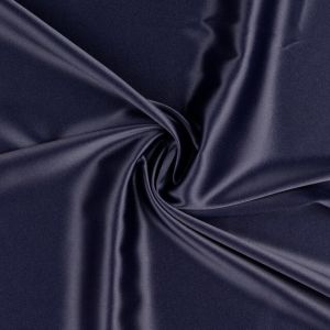 Satin fabric solid navy