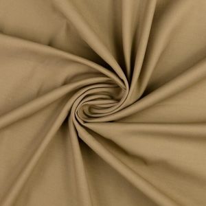 Cotton satin stretch solid beige