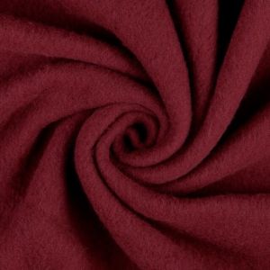 Wool fleece solid bordeaux