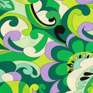 Viscose poplin paisley green