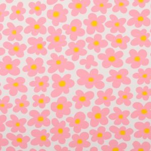 Cotton jersey flowers pink