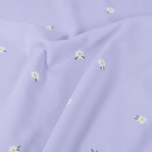 Cotton jersey flowers lilac