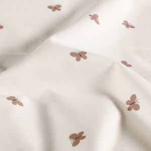 Cotton poplin butterflies offwhite