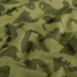 Cotton jersey dinos olive green