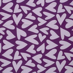 Cotton jersey hearts lilac