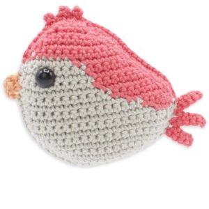 Crochet kit little bird red - amigurumi diy kit