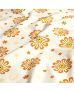 cotton jersey flowers peace ofwhite