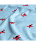 cotton jersey crabs baby blue