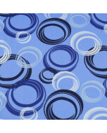 Cotton Jersey Abstract circles light blue