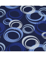 Cotton Jersey Abstract circles dark blue