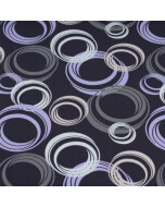 Cotton Jersey Abstract circles Dark purple