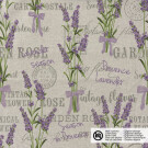 Decoration fabric linen look digital print lavender beige