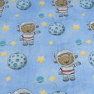 100x150 cm french terry digital printed jeans look bears in space light blue