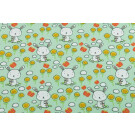 Cotton jersey rabbits mint