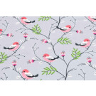 Cotton jersey birds light grey