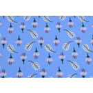 100x150 cm cotton jersey flowers cobalt