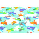 100x150 cm cotton jersey aviation vehicles mint