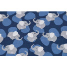 Cotton jersey elephants navy