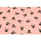 Cotton jersey skulls marl salmon