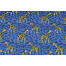 50x150 cm cotton giraffes steel blue