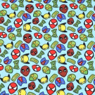 50x140 cm cotton super heroes light blue