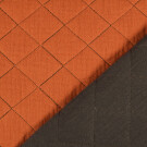 Quilted muslin diamonds brick/dark brown