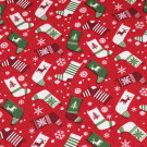 Cotton christmas stocking red