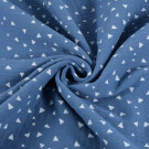 100x130cm cotton muslin triangles steel blue