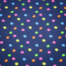 Cotton jersey neon dots navy