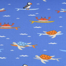 100x150 cm french terry surfing animals blue
