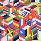 100x150 cm cotton jersey flags multicolor