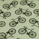 100x150 cm cotton jersey bicycles mint