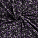 Jersey fabric discharge printed stripes purple