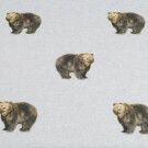 Jogging fabric digital printed bears melange light grey