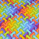 Jogging fabric digital printed geometric multicolor
