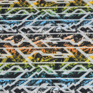 French terry digital print abstract melange light grey