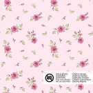 cotton poplin printed roses light pink